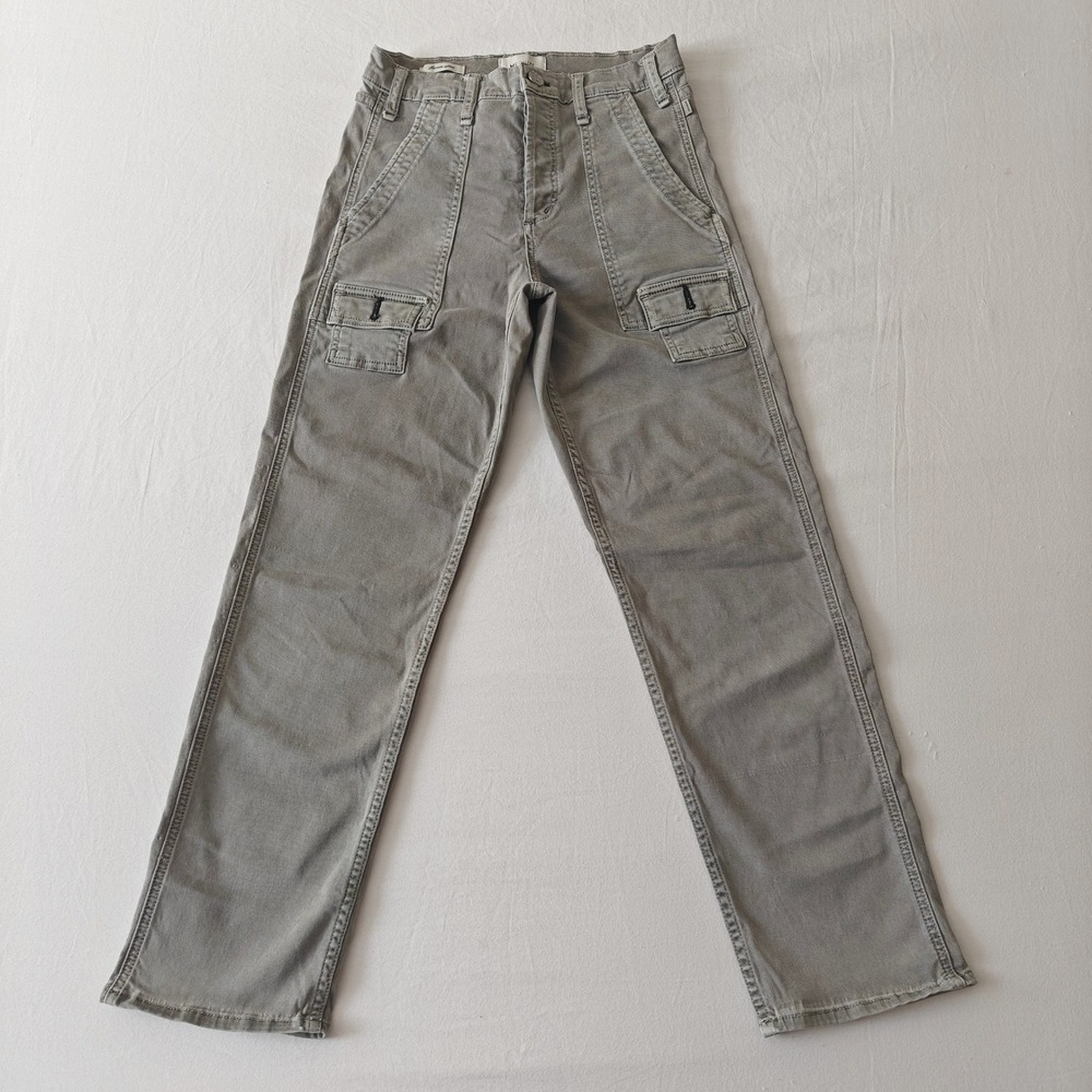 McGuire Denim Women Olive Green Cargo Utility Straight Leg Pants 93A Size 26